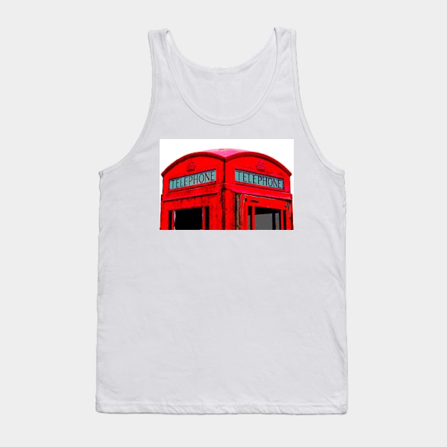 Red Phone Box Tank Top by Jane Braat